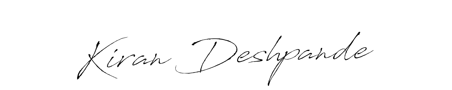 Design your own signature with our free online signature maker. With this signature software, you can create a handwritten (Antro_Vectra) signature for name Kiran Deshpande. Kiran Deshpande signature style 6 images and pictures png