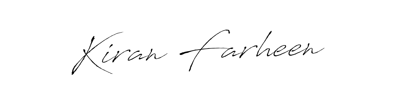 Also we have Kiran Farheen name is the best signature style. Create professional handwritten signature collection using Antro_Vectra autograph style. Kiran Farheen signature style 6 images and pictures png