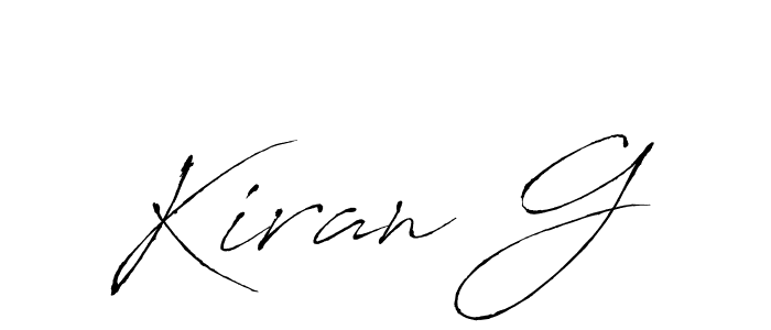 How to make Kiran G signature? Antro_Vectra is a professional autograph style. Create handwritten signature for Kiran G name. Kiran G signature style 6 images and pictures png