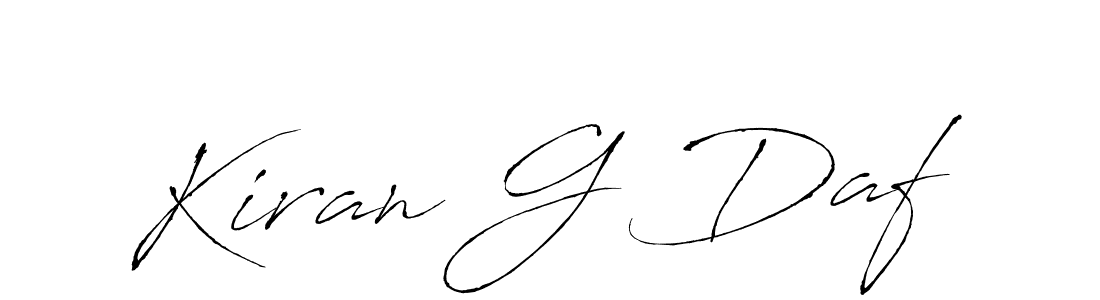 How to make Kiran G Daf signature? Antro_Vectra is a professional autograph style. Create handwritten signature for Kiran G Daf name. Kiran G Daf signature style 6 images and pictures png