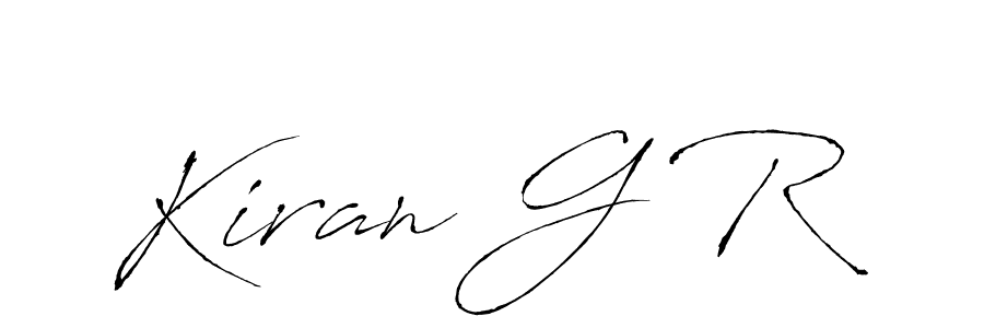 Make a beautiful signature design for name Kiran G R. With this signature (Antro_Vectra) style, you can create a handwritten signature for free. Kiran G R signature style 6 images and pictures png