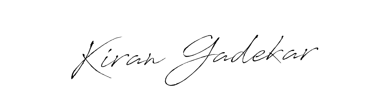 Create a beautiful signature design for name Kiran Gadekar. With this signature (Antro_Vectra) fonts, you can make a handwritten signature for free. Kiran Gadekar signature style 6 images and pictures png