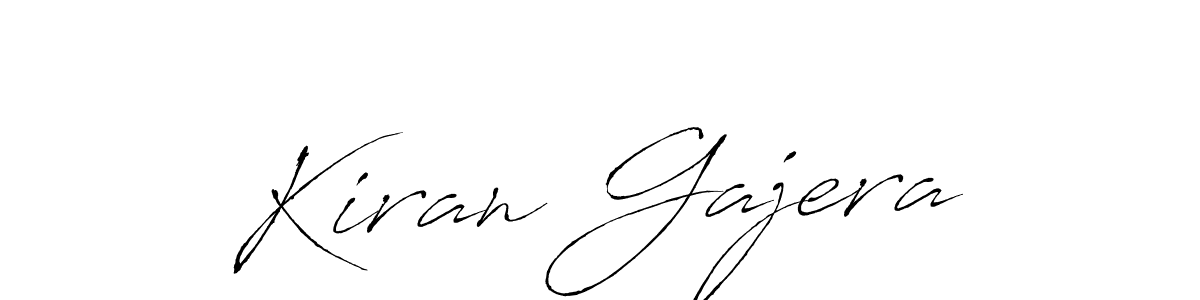 Design your own signature with our free online signature maker. With this signature software, you can create a handwritten (Antro_Vectra) signature for name Kiran Gajera. Kiran Gajera signature style 6 images and pictures png