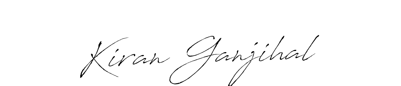 Similarly Antro_Vectra is the best handwritten signature design. Signature creator online .You can use it as an online autograph creator for name Kiran Ganjihal. Kiran Ganjihal signature style 6 images and pictures png