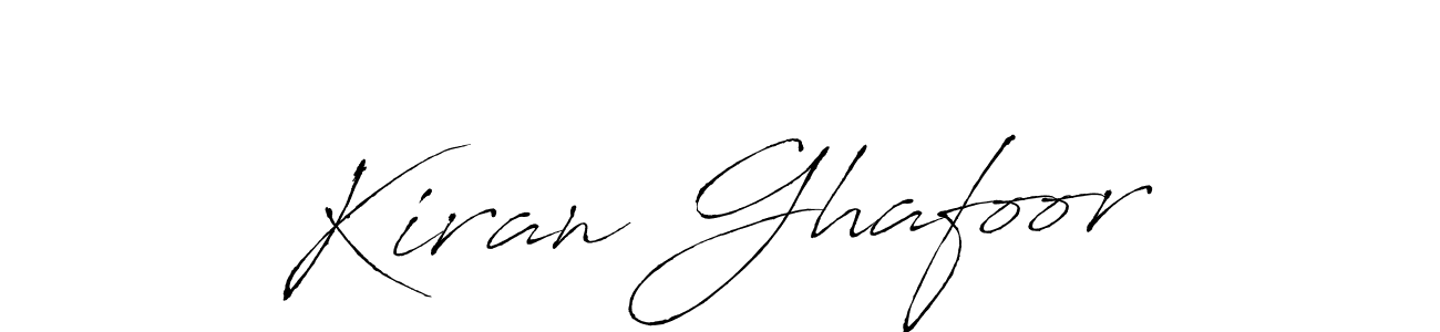 The best way (Antro_Vectra) to make a short signature is to pick only two or three words in your name. The name Kiran Ghafoor include a total of six letters. For converting this name. Kiran Ghafoor signature style 6 images and pictures png