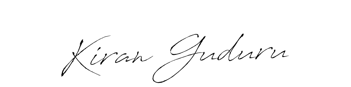 Create a beautiful signature design for name Kiran Guduru. With this signature (Antro_Vectra) fonts, you can make a handwritten signature for free. Kiran Guduru signature style 6 images and pictures png
