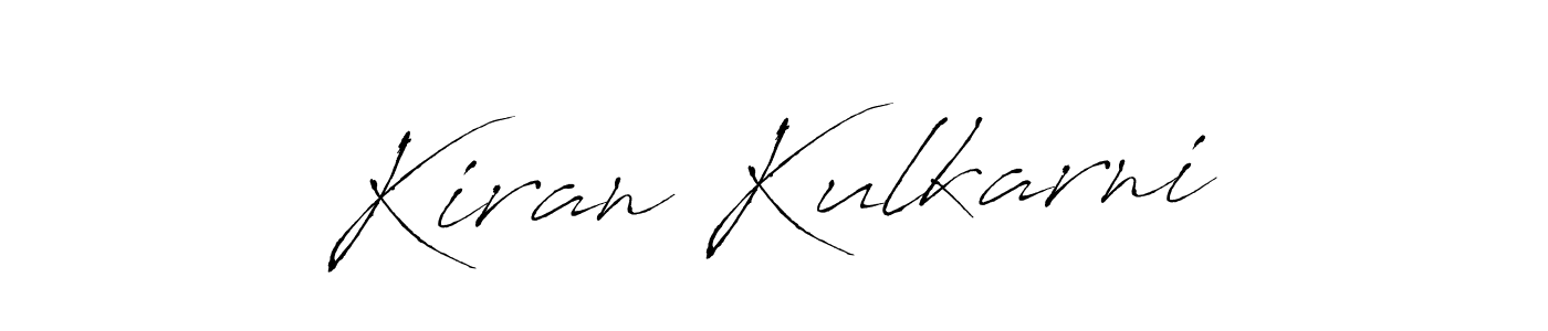 Make a beautiful signature design for name Kiran Kulkarni. With this signature (Antro_Vectra) style, you can create a handwritten signature for free. Kiran Kulkarni signature style 6 images and pictures png