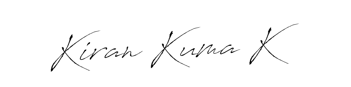 Use a signature maker to create a handwritten signature online. With this signature software, you can design (Antro_Vectra) your own signature for name Kiran Kuma K. Kiran Kuma K signature style 6 images and pictures png