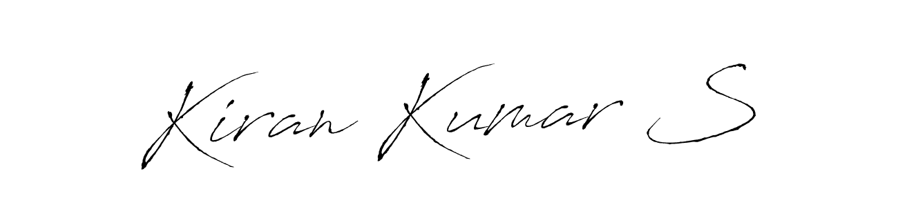 The best way (Antro_Vectra) to make a short signature is to pick only two or three words in your name. The name Kiran Kumar S include a total of six letters. For converting this name. Kiran Kumar S signature style 6 images and pictures png