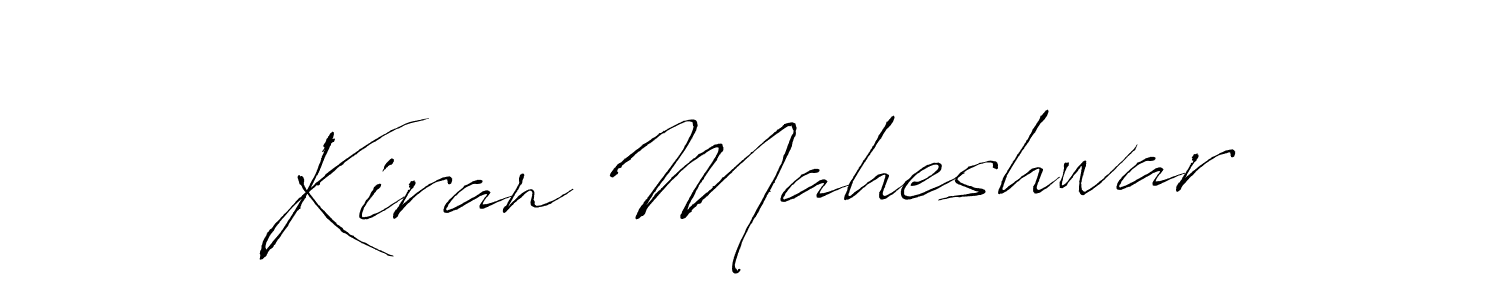 Design your own signature with our free online signature maker. With this signature software, you can create a handwritten (Antro_Vectra) signature for name Kiran Maheshwar. Kiran Maheshwar signature style 6 images and pictures png