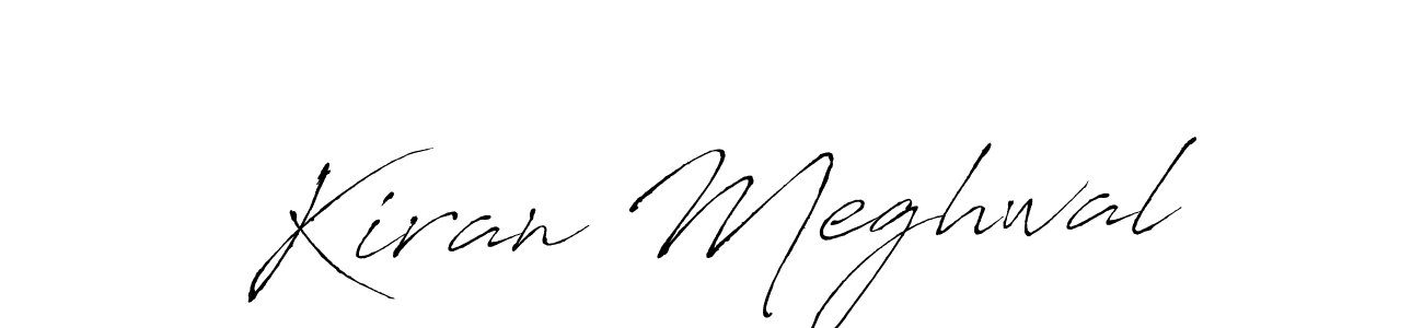 Make a beautiful signature design for name Kiran Meghwal. With this signature (Antro_Vectra) style, you can create a handwritten signature for free. Kiran Meghwal signature style 6 images and pictures png