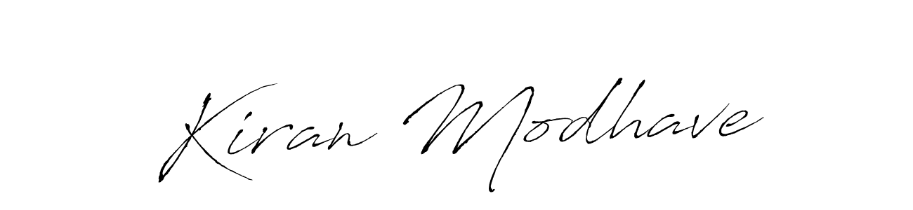 Make a beautiful signature design for name Kiran Modhave. With this signature (Antro_Vectra) style, you can create a handwritten signature for free. Kiran Modhave signature style 6 images and pictures png