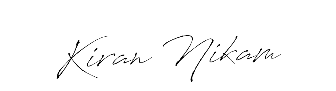 How to make Kiran Nikam signature? Antro_Vectra is a professional autograph style. Create handwritten signature for Kiran Nikam name. Kiran Nikam signature style 6 images and pictures png