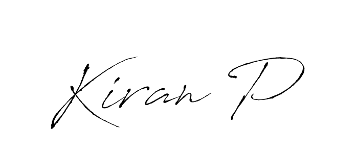 Make a beautiful signature design for name Kiran P. With this signature (Antro_Vectra) style, you can create a handwritten signature for free. Kiran P signature style 6 images and pictures png