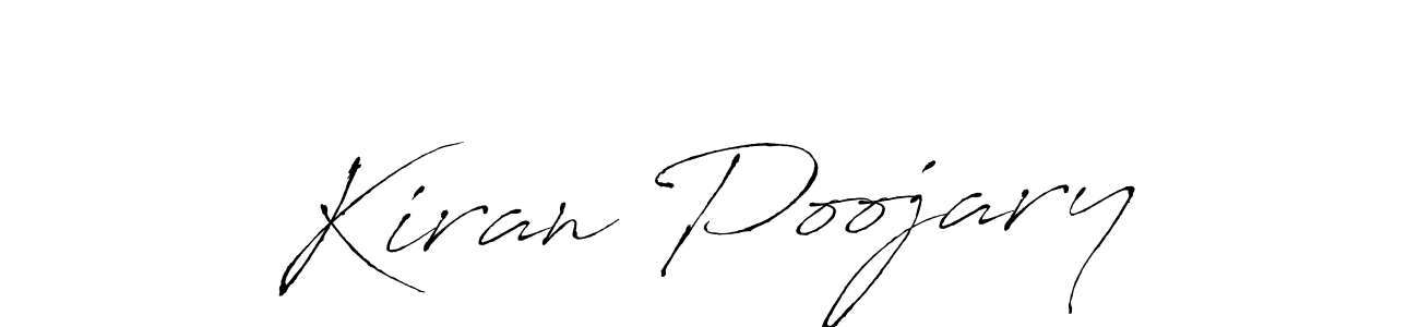 How to make Kiran Poojary signature? Antro_Vectra is a professional autograph style. Create handwritten signature for Kiran Poojary name. Kiran Poojary signature style 6 images and pictures png