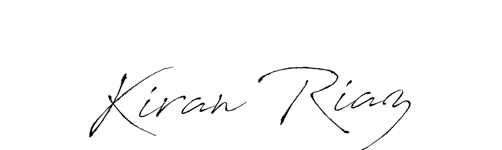 The best way (Antro_Vectra) to make a short signature is to pick only two or three words in your name. The name Kiran Riaz include a total of six letters. For converting this name. Kiran Riaz signature style 6 images and pictures png
