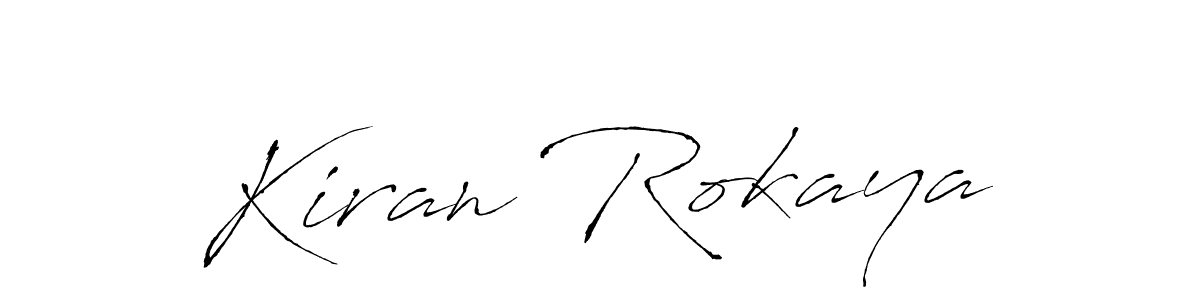 Make a beautiful signature design for name Kiran Rokaya. With this signature (Antro_Vectra) style, you can create a handwritten signature for free. Kiran Rokaya signature style 6 images and pictures png