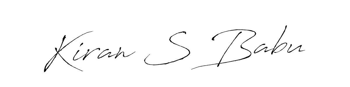 This is the best signature style for the Kiran S Babu name. Also you like these signature font (Antro_Vectra). Mix name signature. Kiran S Babu signature style 6 images and pictures png