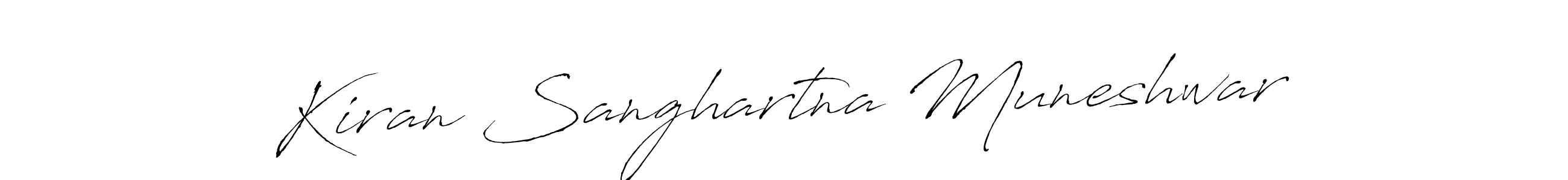 Design your own signature with our free online signature maker. With this signature software, you can create a handwritten (Antro_Vectra) signature for name Kiran Sanghartna Muneshwar. Kiran Sanghartna Muneshwar signature style 6 images and pictures png