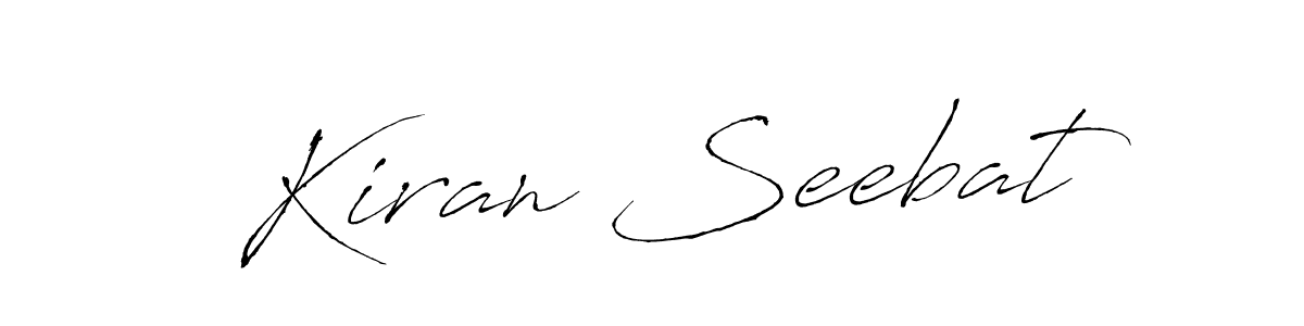 Also You can easily find your signature by using the search form. We will create Kiran Seebat name handwritten signature images for you free of cost using Antro_Vectra sign style. Kiran Seebat signature style 6 images and pictures png
