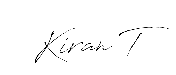 Kiran T stylish signature style. Best Handwritten Sign (Antro_Vectra) for my name. Handwritten Signature Collection Ideas for my name Kiran T. Kiran T signature style 6 images and pictures png