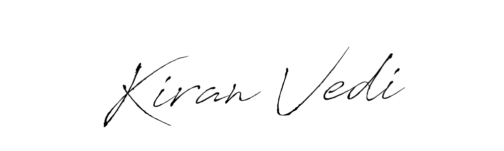 The best way (Antro_Vectra) to make a short signature is to pick only two or three words in your name. The name Kiran Vedi include a total of six letters. For converting this name. Kiran Vedi signature style 6 images and pictures png