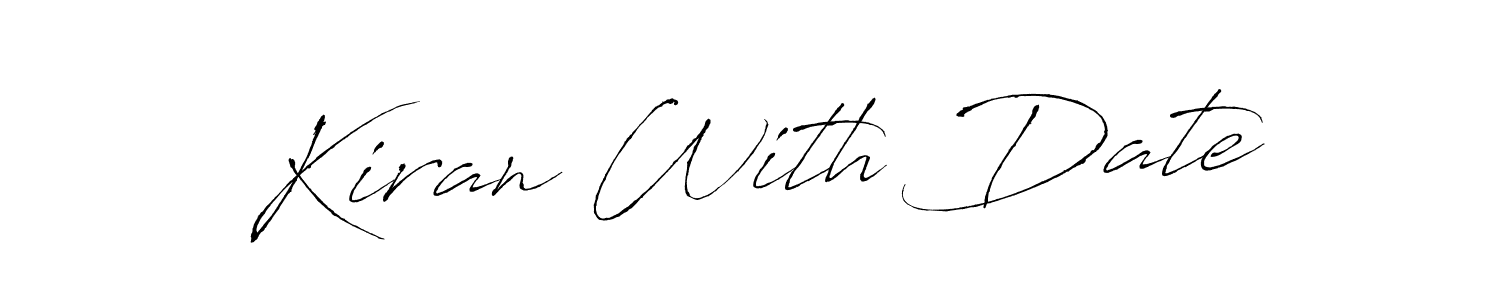 Antro_Vectra is a professional signature style that is perfect for those who want to add a touch of class to their signature. It is also a great choice for those who want to make their signature more unique. Get Kiran With Date name to fancy signature for free. Kiran With Date signature style 6 images and pictures png