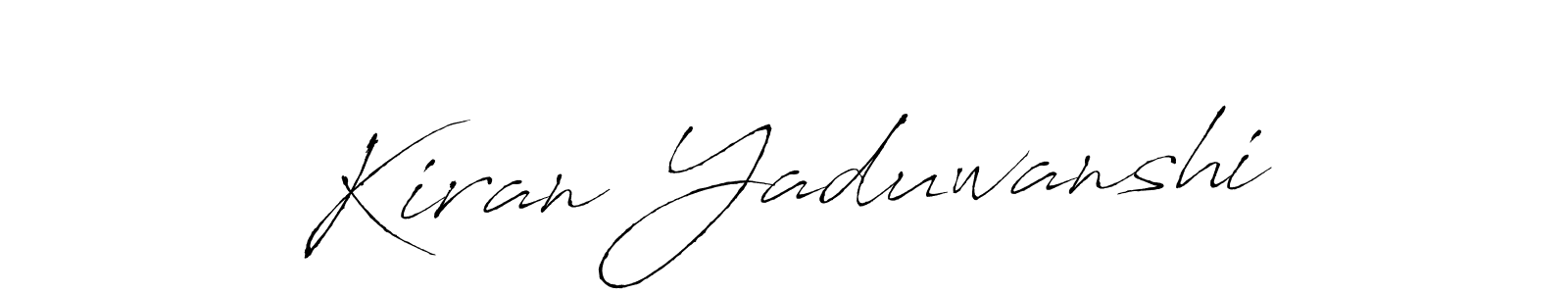 Also we have Kiran Yaduwanshi name is the best signature style. Create professional handwritten signature collection using Antro_Vectra autograph style. Kiran Yaduwanshi signature style 6 images and pictures png