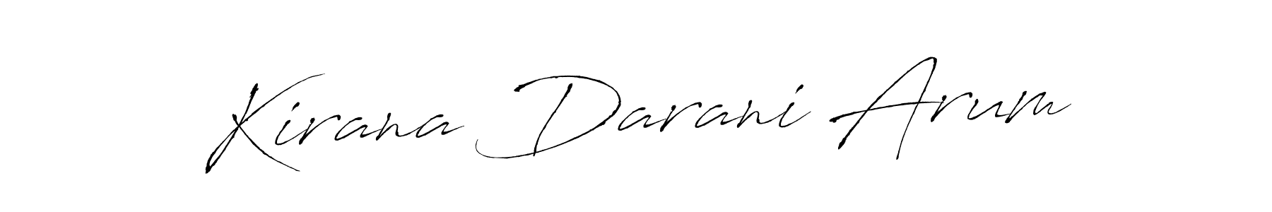 The best way (Antro_Vectra) to make a short signature is to pick only two or three words in your name. The name Kirana Darani Arum include a total of six letters. For converting this name. Kirana Darani Arum signature style 6 images and pictures png