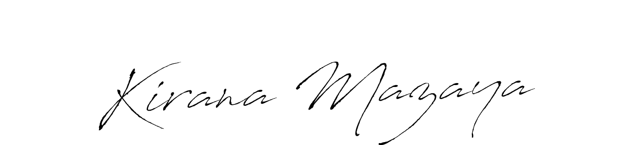 Antro_Vectra is a professional signature style that is perfect for those who want to add a touch of class to their signature. It is also a great choice for those who want to make their signature more unique. Get Kirana Mazaya name to fancy signature for free. Kirana Mazaya signature style 6 images and pictures png