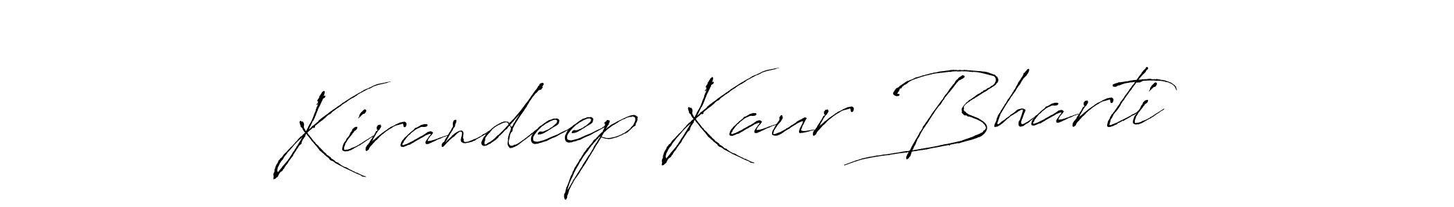 Make a short Kirandeep Kaur Bharti signature style. Manage your documents anywhere anytime using Antro_Vectra. Create and add eSignatures, submit forms, share and send files easily. Kirandeep Kaur Bharti signature style 6 images and pictures png