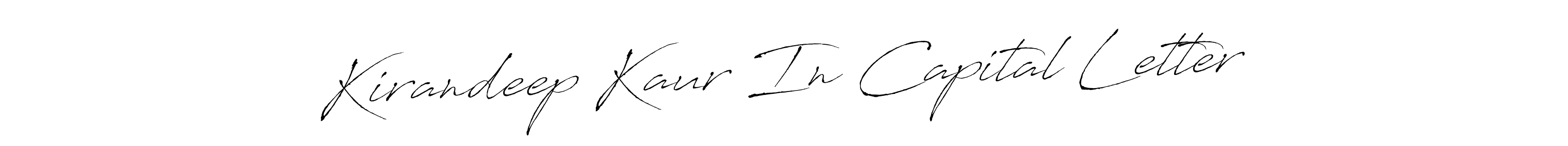 Also we have Kirandeep Kaur In Capital Letter name is the best signature style. Create professional handwritten signature collection using Antro_Vectra autograph style. Kirandeep Kaur In Capital Letter signature style 6 images and pictures png