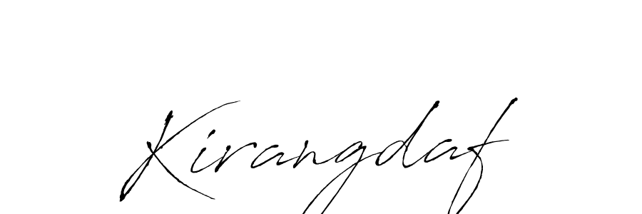 Antro_Vectra is a professional signature style that is perfect for those who want to add a touch of class to their signature. It is also a great choice for those who want to make their signature more unique. Get Kirangdaf name to fancy signature for free. Kirangdaf signature style 6 images and pictures png