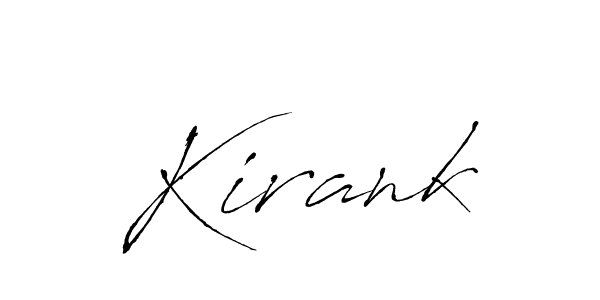Use a signature maker to create a handwritten signature online. With this signature software, you can design (Antro_Vectra) your own signature for name Kirank. Kirank signature style 6 images and pictures png