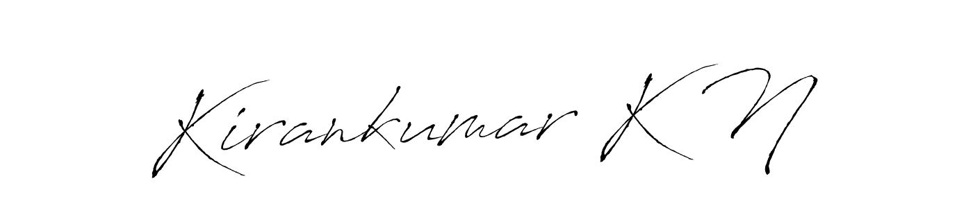 How to make Kirankumar K N name signature. Use Antro_Vectra style for creating short signs online. This is the latest handwritten sign. Kirankumar K N signature style 6 images and pictures png