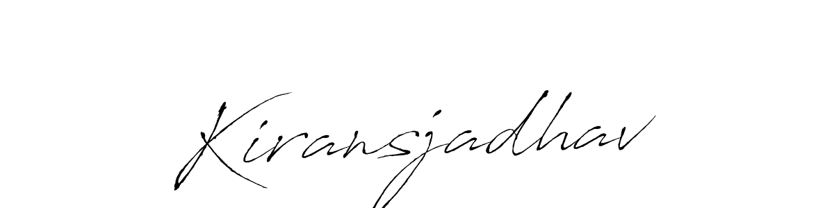 Create a beautiful signature design for name Kiransjadhav. With this signature (Antro_Vectra) fonts, you can make a handwritten signature for free. Kiransjadhav signature style 6 images and pictures png