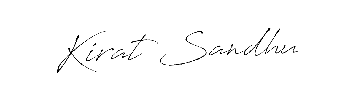 Create a beautiful signature design for name Kirat Sandhu. With this signature (Antro_Vectra) fonts, you can make a handwritten signature for free. Kirat Sandhu signature style 6 images and pictures png