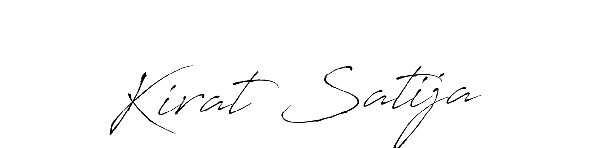 The best way (Antro_Vectra) to make a short signature is to pick only two or three words in your name. The name Kirat Satija include a total of six letters. For converting this name. Kirat Satija signature style 6 images and pictures png