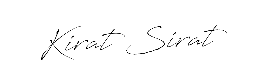 Use a signature maker to create a handwritten signature online. With this signature software, you can design (Antro_Vectra) your own signature for name Kirat Sirat. Kirat Sirat signature style 6 images and pictures png