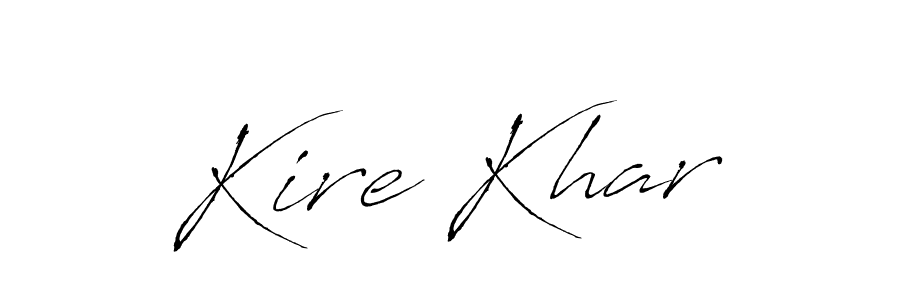 Make a beautiful signature design for name Kire Khar. With this signature (Antro_Vectra) style, you can create a handwritten signature for free. Kire Khar signature style 6 images and pictures png