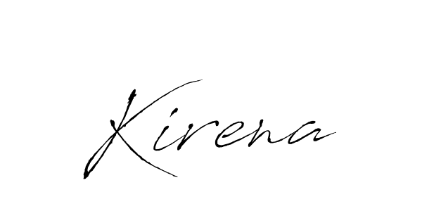 Use a signature maker to create a handwritten signature online. With this signature software, you can design (Antro_Vectra) your own signature for name Kirena. Kirena signature style 6 images and pictures png