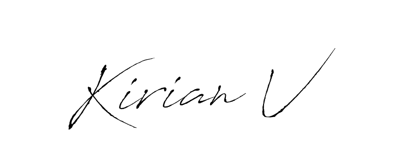 It looks lik you need a new signature style for name Kirian V. Design unique handwritten (Antro_Vectra) signature with our free signature maker in just a few clicks. Kirian V signature style 6 images and pictures png