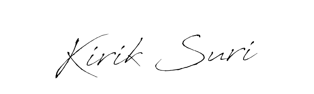 How to make Kirik Suri signature? Antro_Vectra is a professional autograph style. Create handwritten signature for Kirik Suri name. Kirik Suri signature style 6 images and pictures png