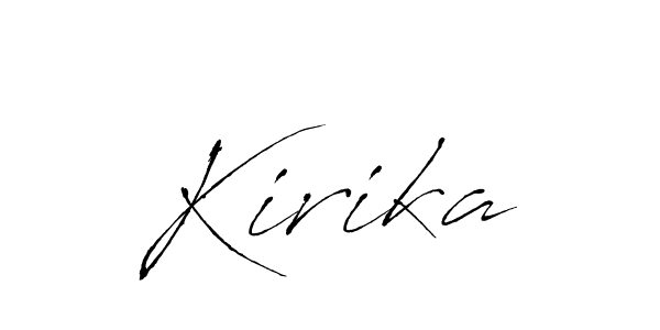 Use a signature maker to create a handwritten signature online. With this signature software, you can design (Antro_Vectra) your own signature for name Kirika. Kirika signature style 6 images and pictures png