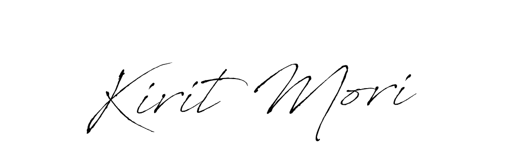 Design your own signature with our free online signature maker. With this signature software, you can create a handwritten (Antro_Vectra) signature for name Kirit Mori. Kirit Mori signature style 6 images and pictures png