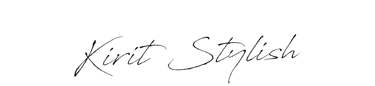 How to make Kirit Stylish signature? Antro_Vectra is a professional autograph style. Create handwritten signature for Kirit Stylish name. Kirit Stylish signature style 6 images and pictures png