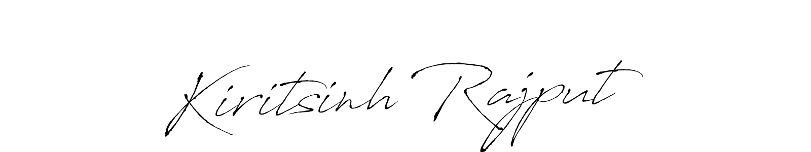 Design your own signature with our free online signature maker. With this signature software, you can create a handwritten (Antro_Vectra) signature for name Kiritsinh Rajput. Kiritsinh Rajput signature style 6 images and pictures png