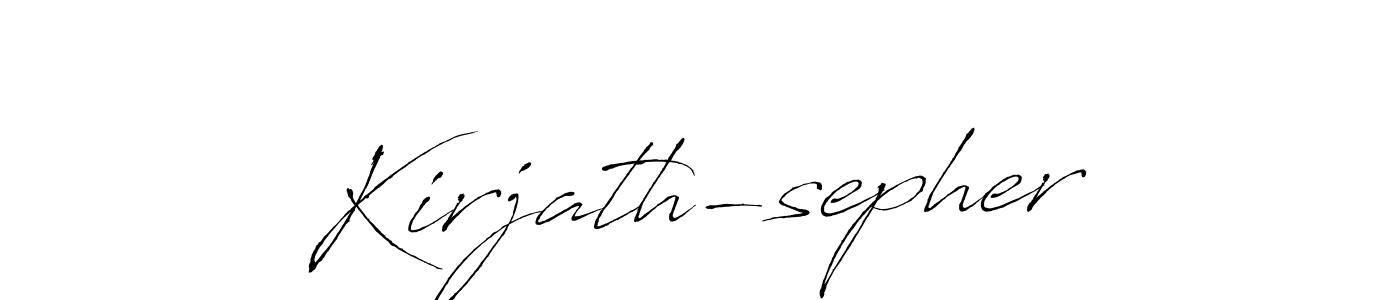 Make a beautiful signature design for name Kirjath-sepher. With this signature (Antro_Vectra) style, you can create a handwritten signature for free. Kirjath-sepher signature style 6 images and pictures png