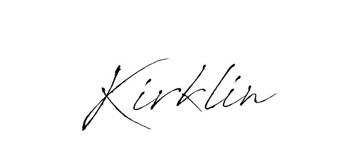 How to make Kirklin name signature. Use Antro_Vectra style for creating short signs online. This is the latest handwritten sign. Kirklin signature style 6 images and pictures png