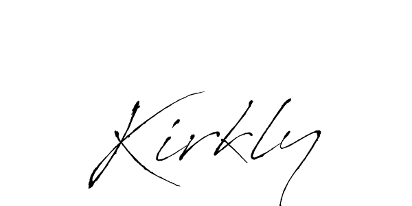 Use a signature maker to create a handwritten signature online. With this signature software, you can design (Antro_Vectra) your own signature for name Kirkly. Kirkly signature style 6 images and pictures png